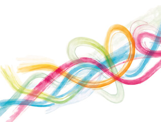 Fototapeta premium Abstract Gradient Lines Set. Wavy Color Shape Vector Graphic Design. Dynamic Geometric Pattern. Background with Color Waves. Illustration of Squiggle Rainbow Ribbons. Generative ai