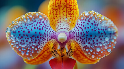 Close-up Orchid Flower, Vibrant Colors