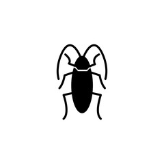 Cockroach glyph icon