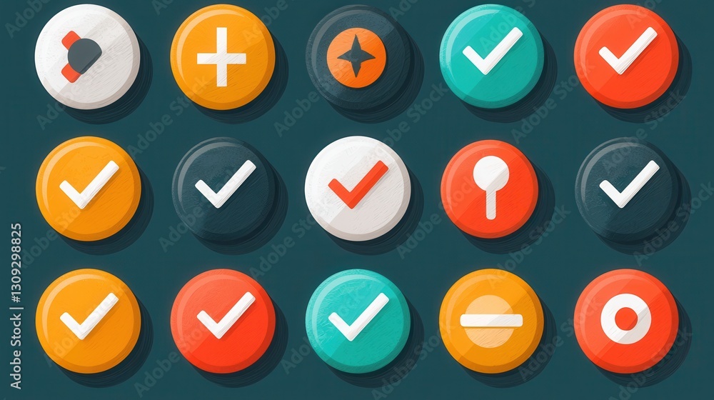 Poster collection of 15 editable stroke icons and graphic design elements for user interface and web applic