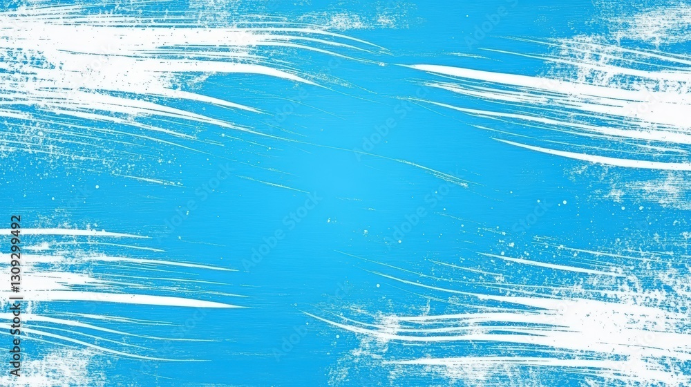 Poster abstract blue background with grungy texture and white brush strokes creating a unique artistic visu