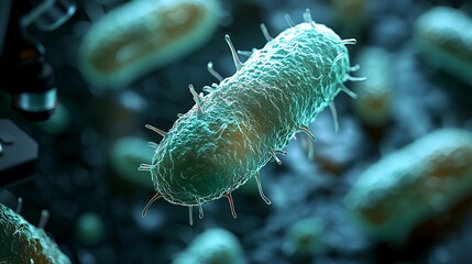 Microscopic Bacteria Lab Research.