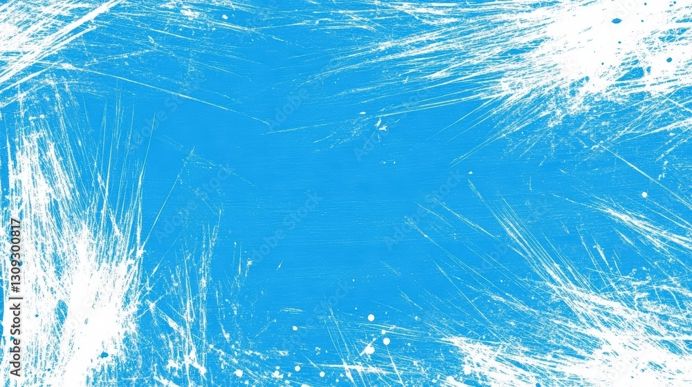 Poster vibrant abstract blue background with grungy texture and dynamic brush strokes suitable for artistic