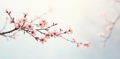 Delicate branches sway gently on white background, branches, nature