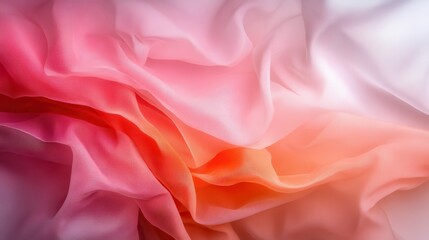 Obraz premium This elegant abstract image features subtle flowings of fabric in soft pink and peach tones, inviting feelings of warmth, tranquility, and gentle movement throughout the composition.