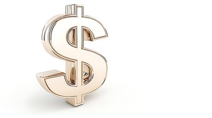 Obraz premium Golden Dollar Sign 3D Render Financial Symbol Wealth Currency Success Money Investment Business