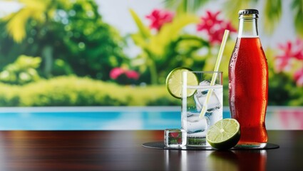 healthy juice background with fruits, health advertising, healthy juice