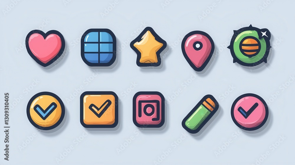 Poster outline icon set featuring a collection of 15 unique graphic symbols icons and design elements suita