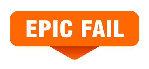 epic fail sticker. epic fail sign on transparent background