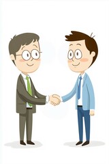 握手をする二人のビジネスマン