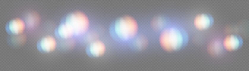 Png Rainbow light and white dust. Png The crystal shimmers with a rainbow effect. Png Background with bokeh light effect png. Gorgeous Christmas glowing dust background.  © roman11998866