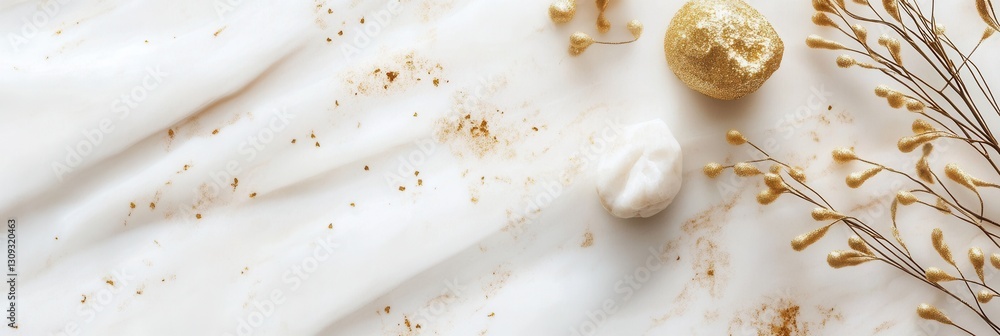 Poster luxury golden accents and white marble texture create a minimalistic and elegant design perfect for 