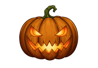 Spooky Jack-o'-lantern pumpkin, perfect for Halloween designs.