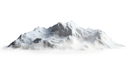 Isolated snowy mountain peak, dramatic lighting, use in nature or travel themed design
