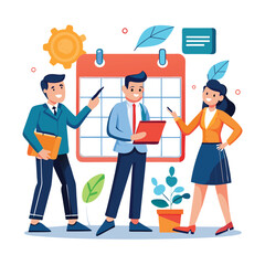 business planning concept vector cartoon vector image on white background 