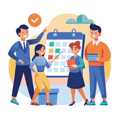 business planning concept vector cartoon vector image on white background 