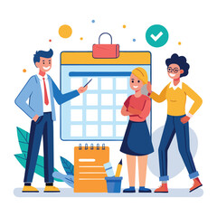 business planning concept vector cartoon vector image on white background 