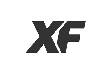 Obraz premium XF Techno Editable Font Logo For Corporate Branding. Bold, Futuristic Design With Unique Typographic Ideas. Minimal Custom Type And Dynamic Letter