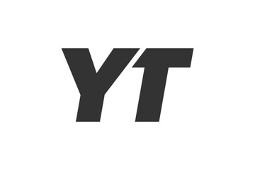 YT Techno Editable Font Logo For Corporate Branding. Bold, Futuristic Design With Unique Typographic Ideas. Minimal Custom Type And Dynamic Letter