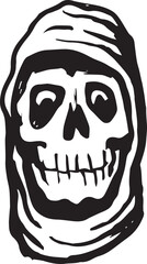 Skull death halloween vector illustration