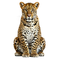 Fototapeta premium leopard isolated on transparent background