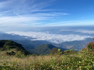 sunset in the mountains