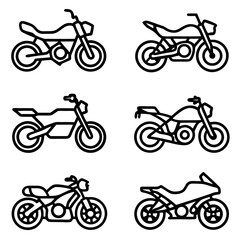 Fototapeta premium 6-different-motorbike-icons-set (1).eps