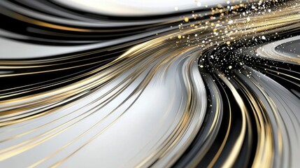 Abstract visualization of data analytics, showcasing vibrant, flowing lines merging at a focal point, representing enhanced efficiency.