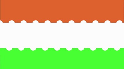 India Flag In Simple Animation