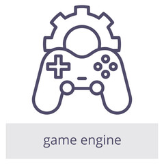 Game Engine Icon Element For Design Graphic
