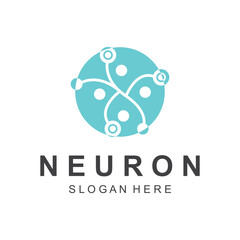 Fototapeta premium Neuron logo icon vector