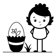 little girl with a flower