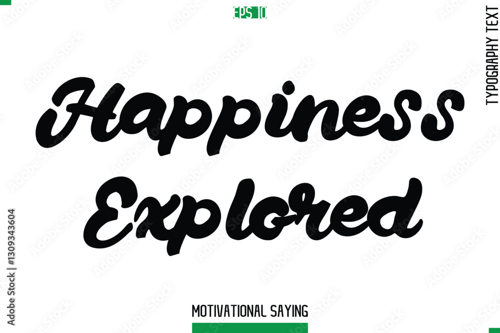 Fototapete happiness explored cursive typography text inspirational caption