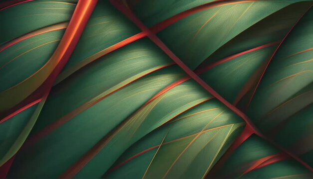 close-up macro abstract depiction of a leaf like grass  - infinite seamless looping animation on a dark background