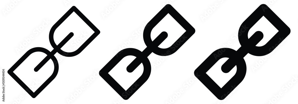 Poster chain link icon. connection, attachment, connect, hyperlink icons button. internet url or webpage ur