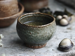 A warming Japanese miso seafood soup with clams and seaweed.