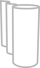 Textile roll vector icon. Paper tube illustration design for kitchen cleaning towel, carpet, scroll whatman, fabric.