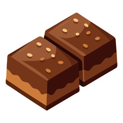 illustration-of-brownies-isolated-on-white-backgro.eps