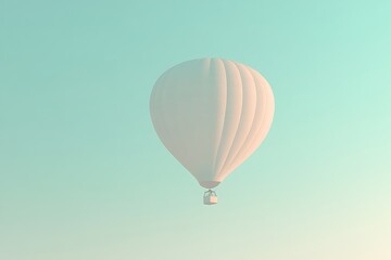 Obraz premium Serene Hot Air Balloon Soaring in Pastel Sky