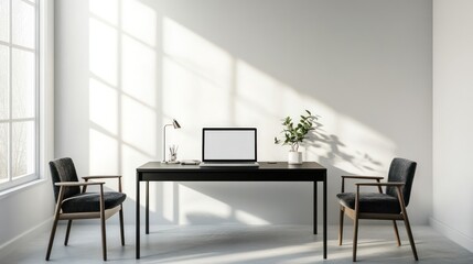 Modern Workspace, Sunlight, Office, Minimalist