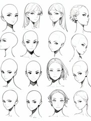 Twelve Female Monochrome Portraits