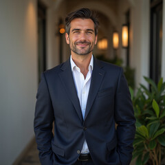 El guapo es un ejecutivo masculino de unos 40 a&ntilde;os. Un hombre caballeroso.La barba te queda bien y el peinado es genial.