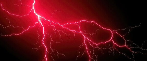 dramatic display of red lightning electrifies dark sky nature raw and untamed power