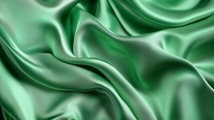Fototapeta premium Abstract flowing silk fabric texture, beautiful iridescent satin background 