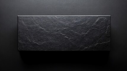 Dark Slate Rectangular Serving Tray on Dark Background