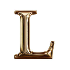 The image is of the letter L in gold.