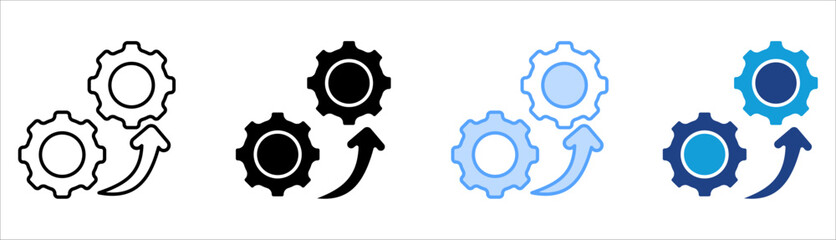 Improvement Icon Set Multiple Style Collection