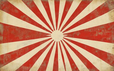 red and beige retro background with halftone dots and sunburst rays, vintage comic book style