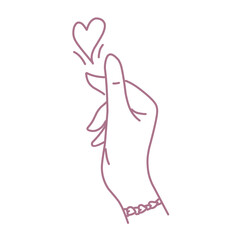 Valentine day coquettish illustration