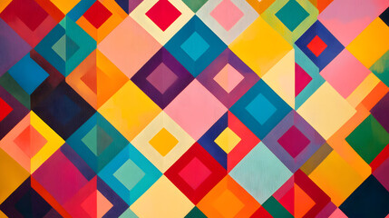 A vibrant abstract background with geometric shapes and colors
